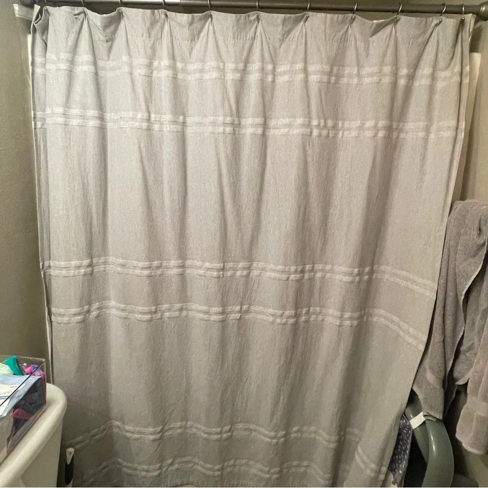 Light Gray Shower Curtain